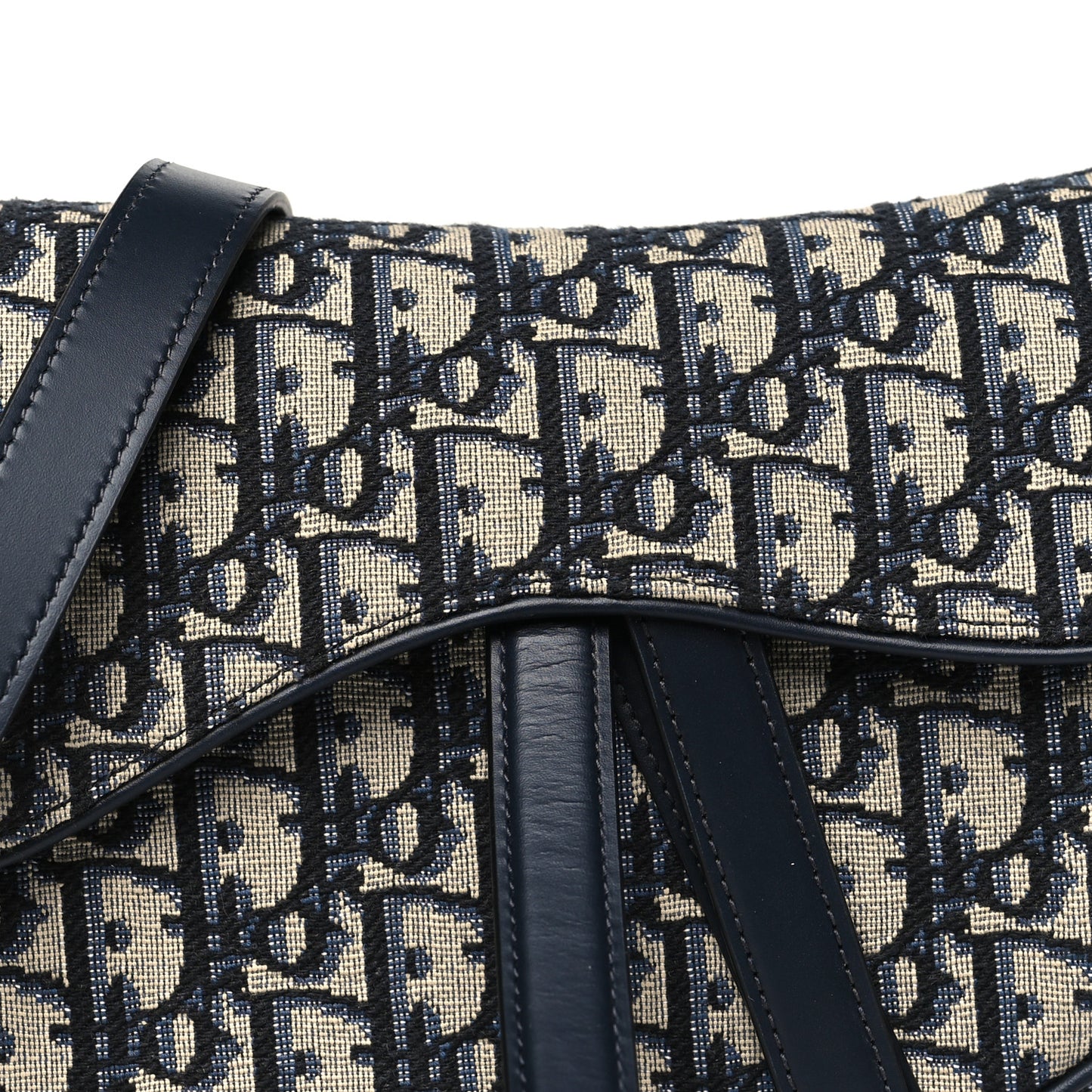 Oblique Saddle Bag With Strap Blue