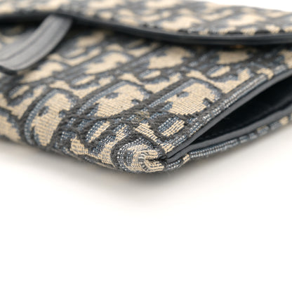 Christian Dior Oblique Saddle Chain Long Wallet Blue 11 of 14