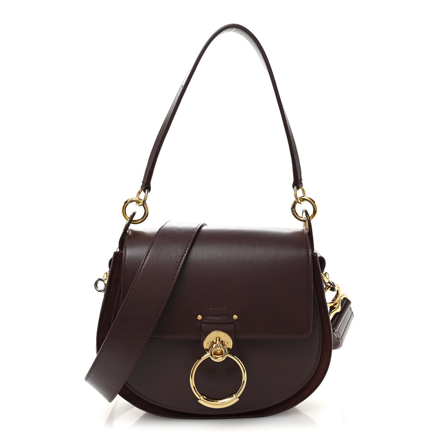 Calfskin Large Tess Bag Burnt Brown