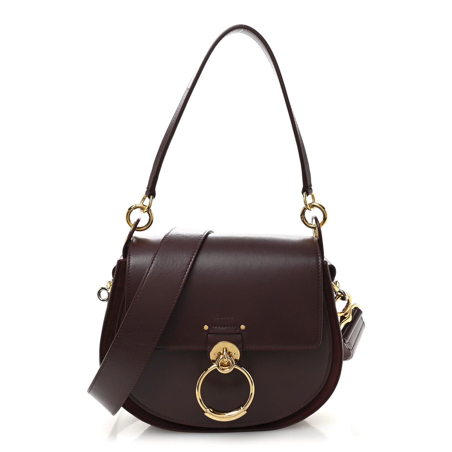 Chloe Calfskin Large Tess Bag Burnt Brown 1 of 9