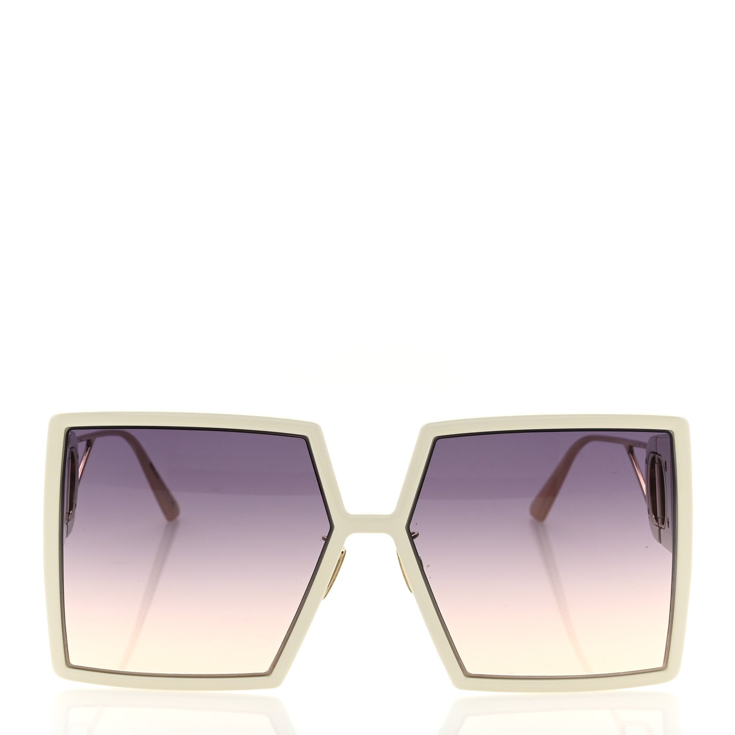 Square Mirrored 30 Montaigne Sunglasses White
