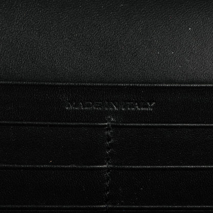 Saint Laurent Calfskin Matelasse Chevron Monogram Flap Wallet Black 7 of 8