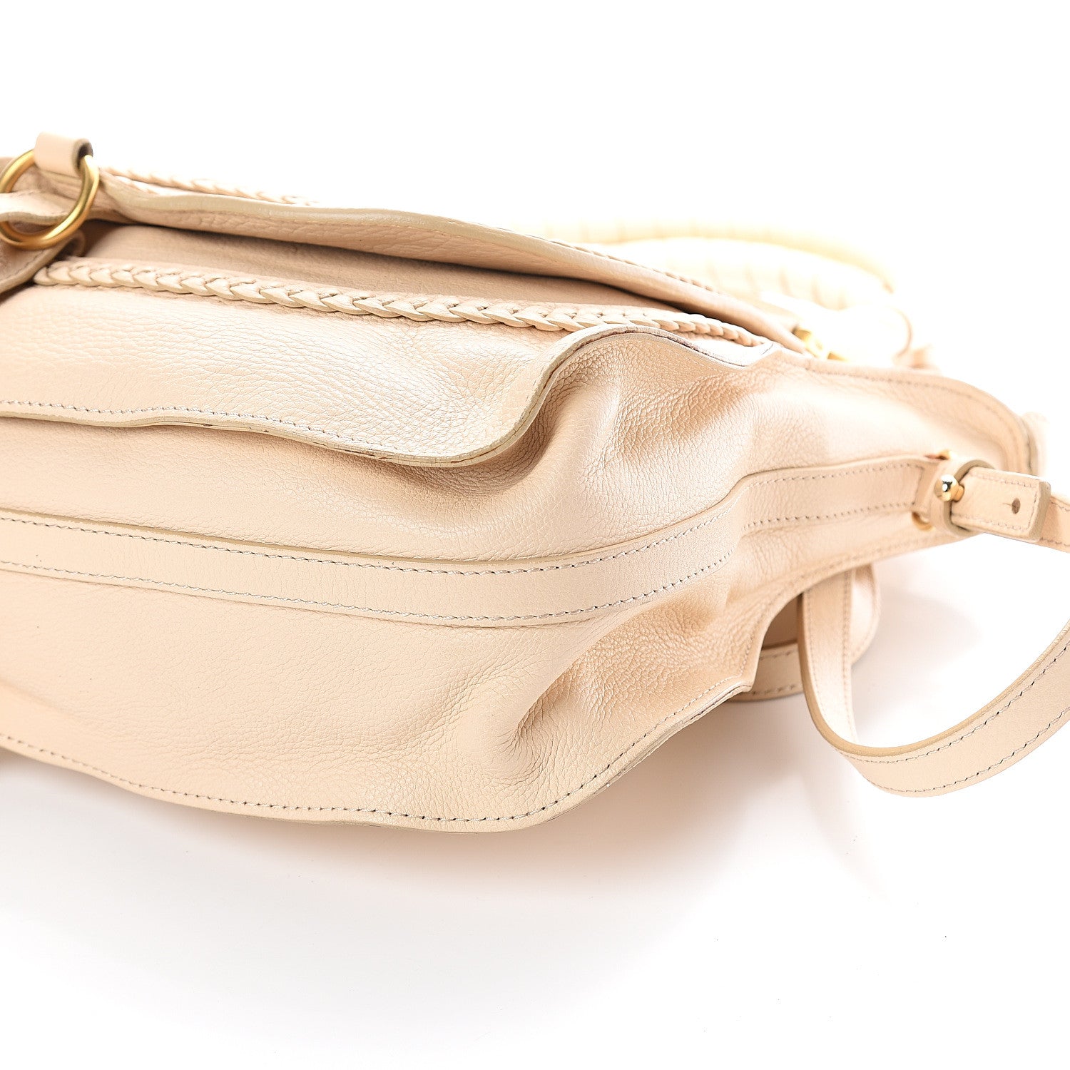 Chloe Calfskin Braided Medium Marcie Satchel Nude Pink 8 of 8
