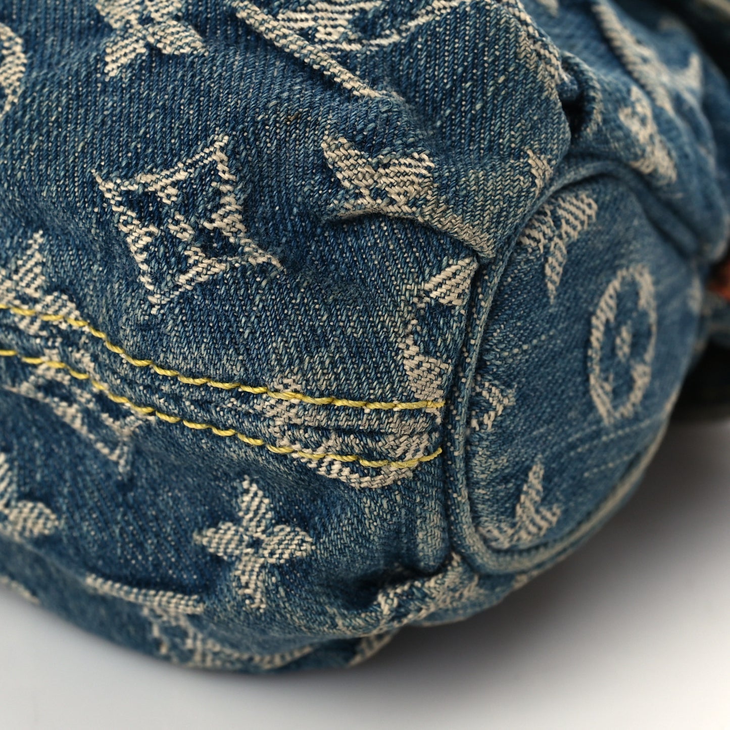 Monogram Denim Mini Pleaty Blue