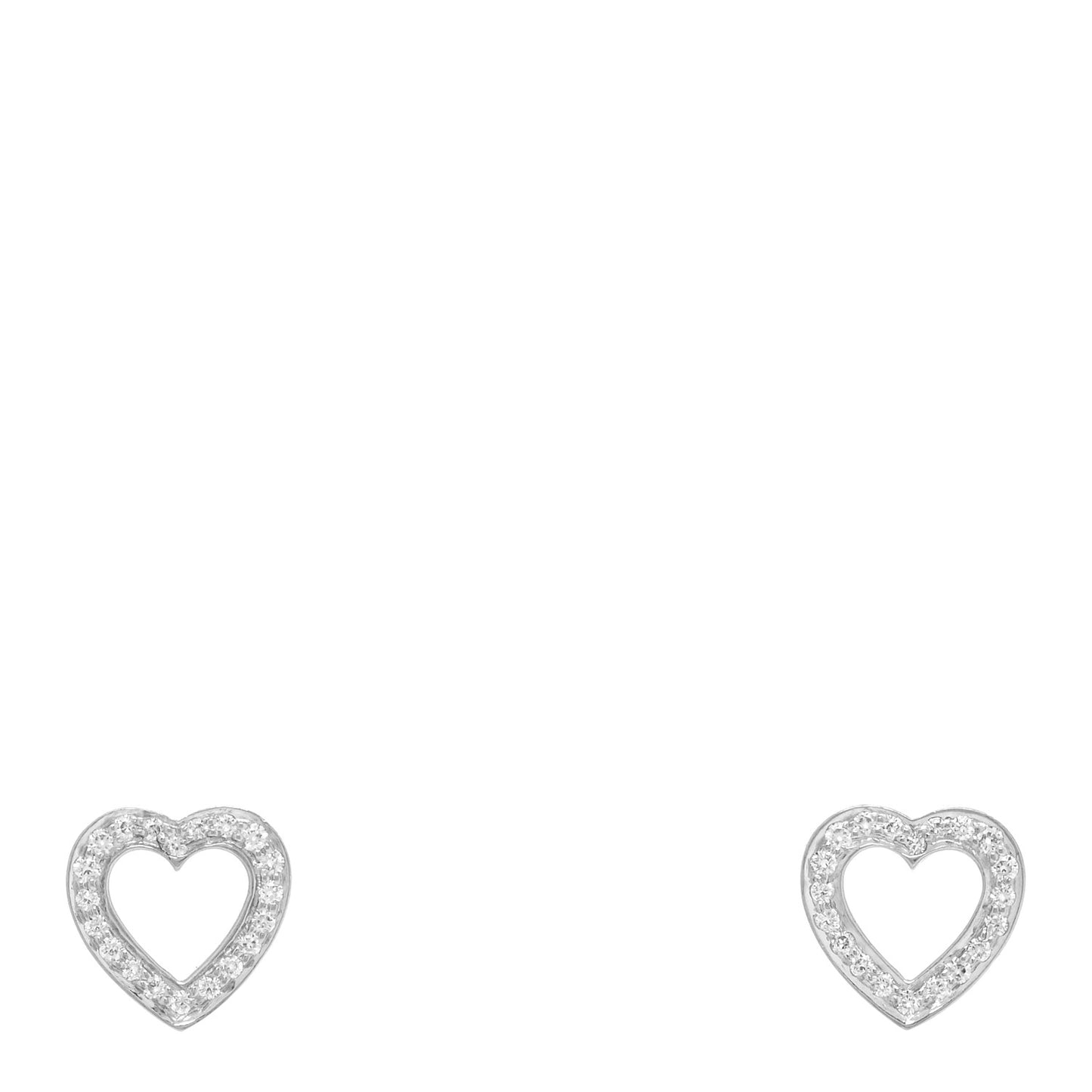 Platinum Diamond Tiffany Heart Earrings
