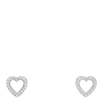 Tiffany Platinum Diamond Tiffany Heart Earrings 1 of 4