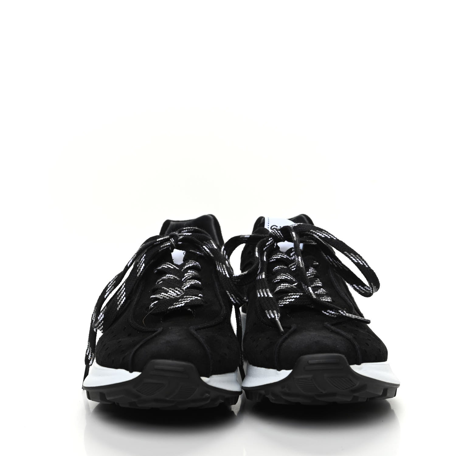 Chanel Suede Goatskin CC Sneakers 39 Black 2 of 8