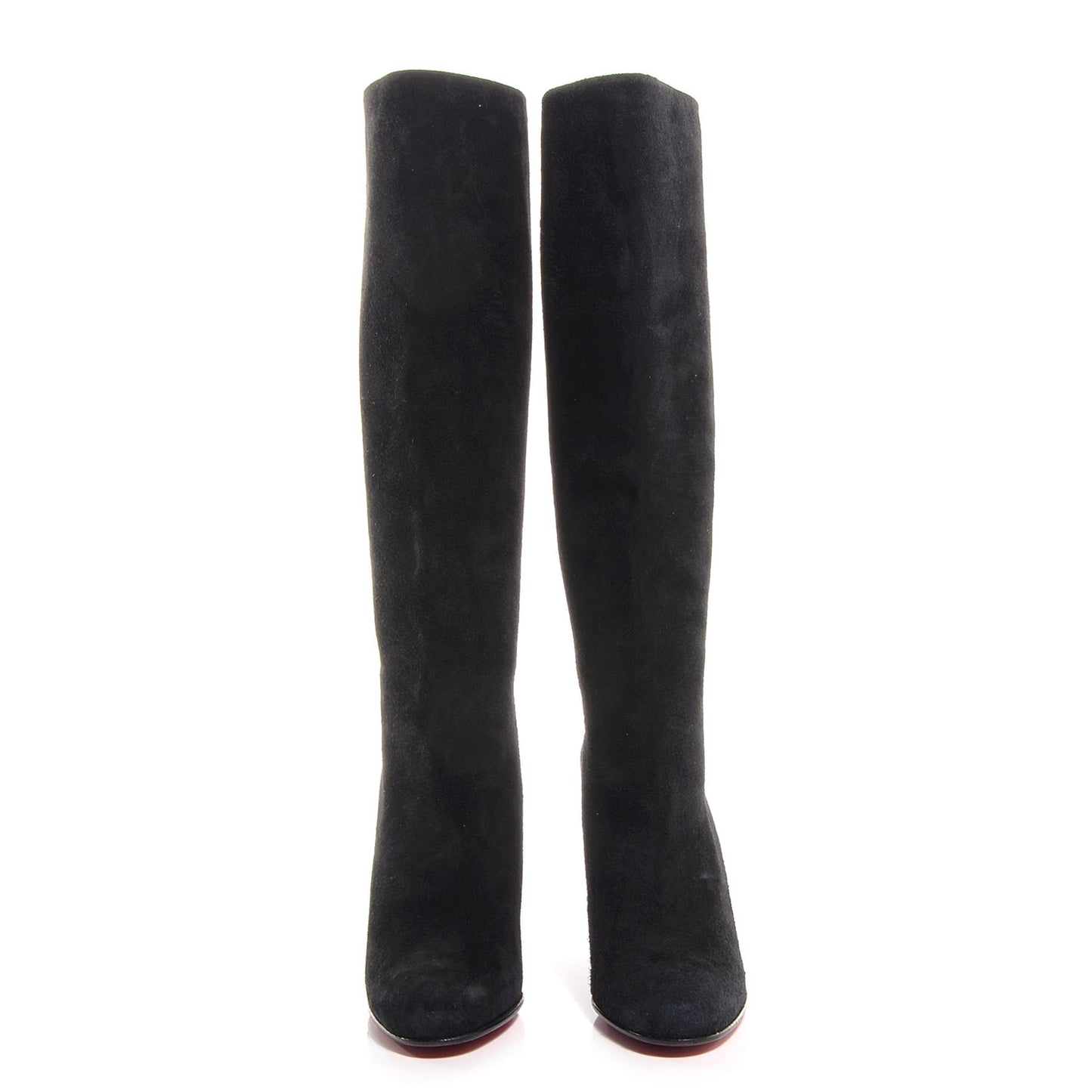 Suede Melissa Botta Knee High Wedge Boots 35.5 Black
