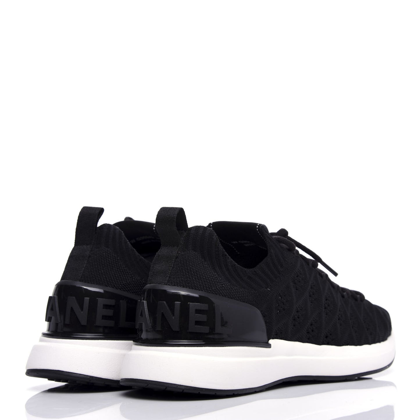 Fabric Logo Sneakers 38.5 Black