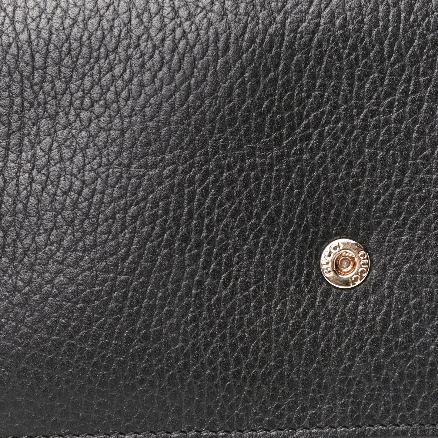 Dollar Calfskin Interlocking G Chain Wallet Black