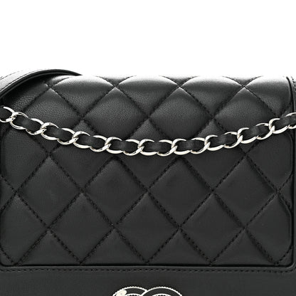 Chanel Sheepskin Quilted Vintage Mademoiselle Flap Black 8 of 12