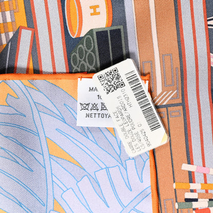 Hermes Silk Les Douze Leopards Double Face Scarf 90 Rose Poudre Ardois 3 of 4