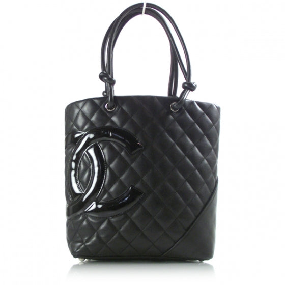 Chanel Calfskin Quilted Small Cambon Tote Black 1 of 12