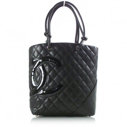 Chanel Calfskin Quilted Small Cambon Tote Black 1 of 12