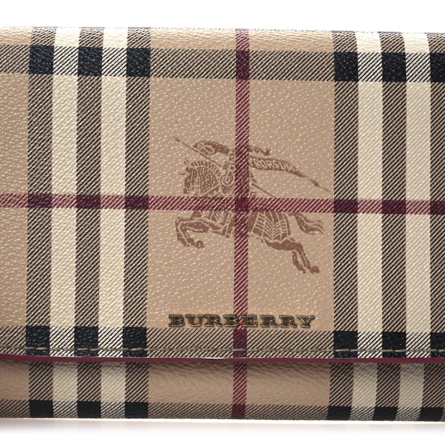 Haymarket Check Henley Wallet On Chain Coral Red