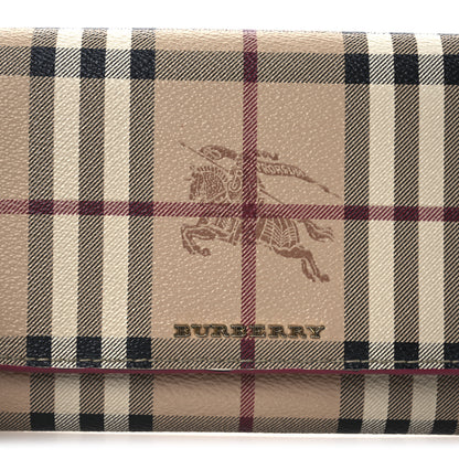 Burberry Haymarket Check Henley Wallet On Chain Coral Red 7 of 11