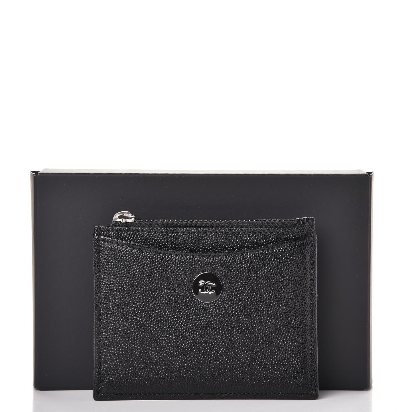 Caviar CC Zip Card Holder Black