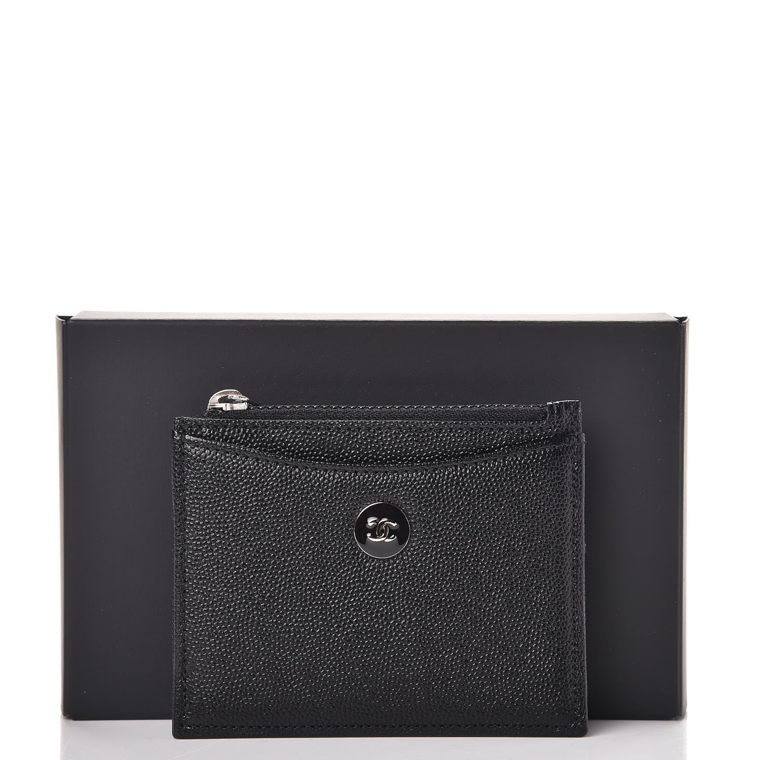 Chanel Caviar CC Zip Card Holder Black 8 of 8