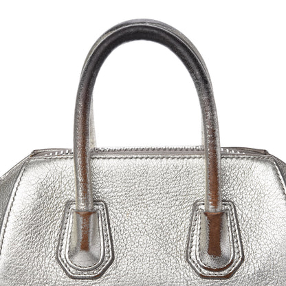 Givenchy Metallic Sugar Goatskin Mini Antigona Silver 12 of 12