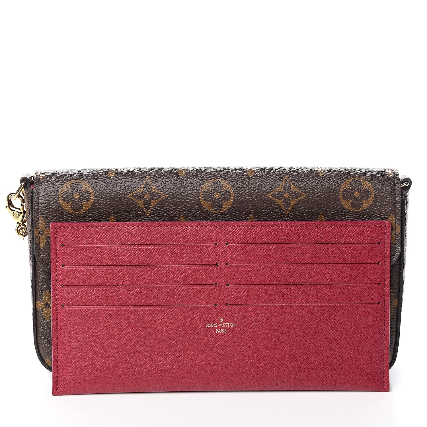 Louis Vuitton Monogram Pochette Felicie Chain Wallet Fuchsia 11 of 11