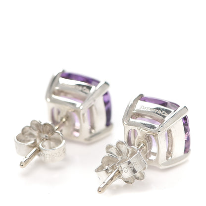 Tiffany Sterling Silver Amethyst Sparklers Stud Earrings 3 of 4