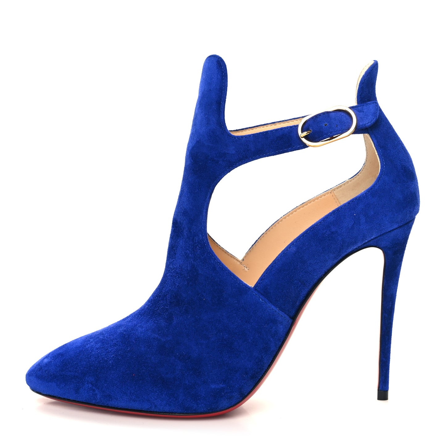 Veau Velours Canadada 100 Booties 37.5 Metal Blue