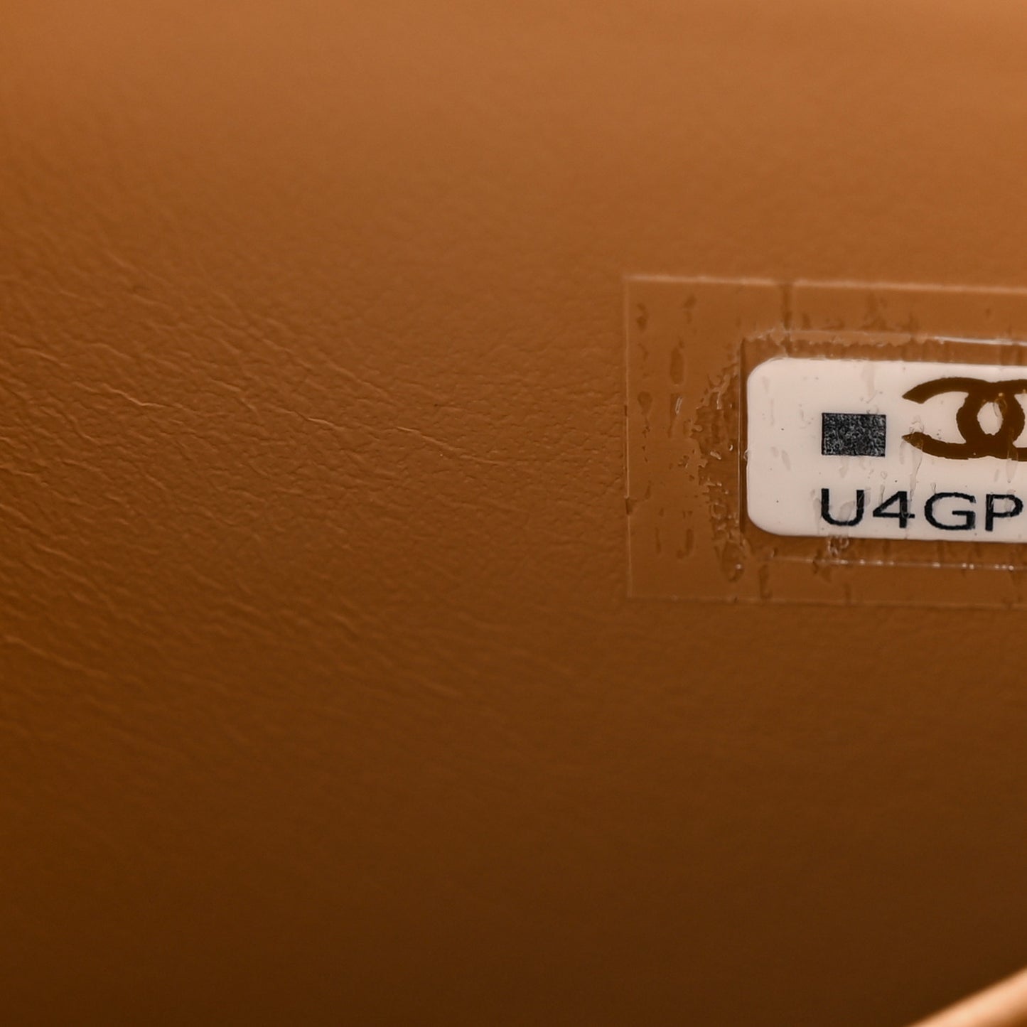 Caviar Quilted Chain Match Top Handle Phone Holder With Chain Beige