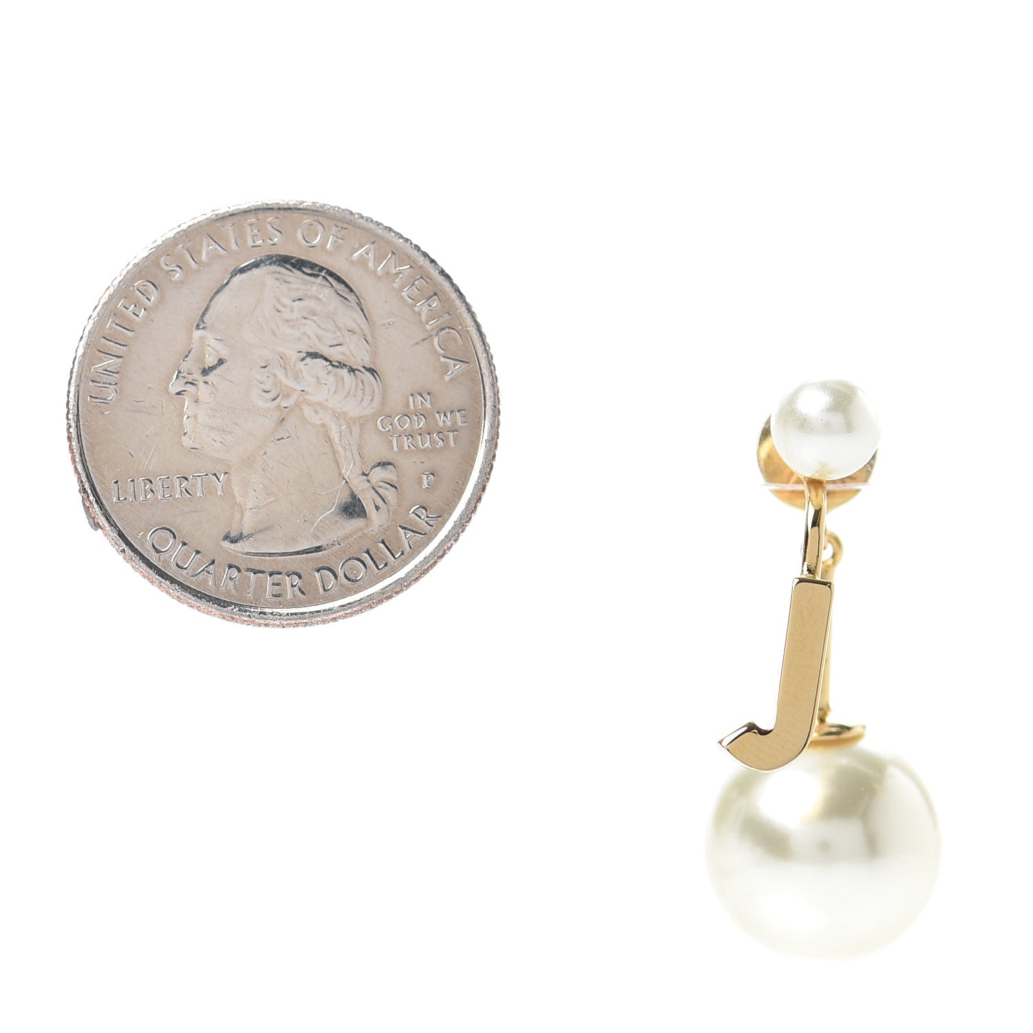 Christian Dior Pearl My ABCDior J Tribale Earring Gold 2 of 3
