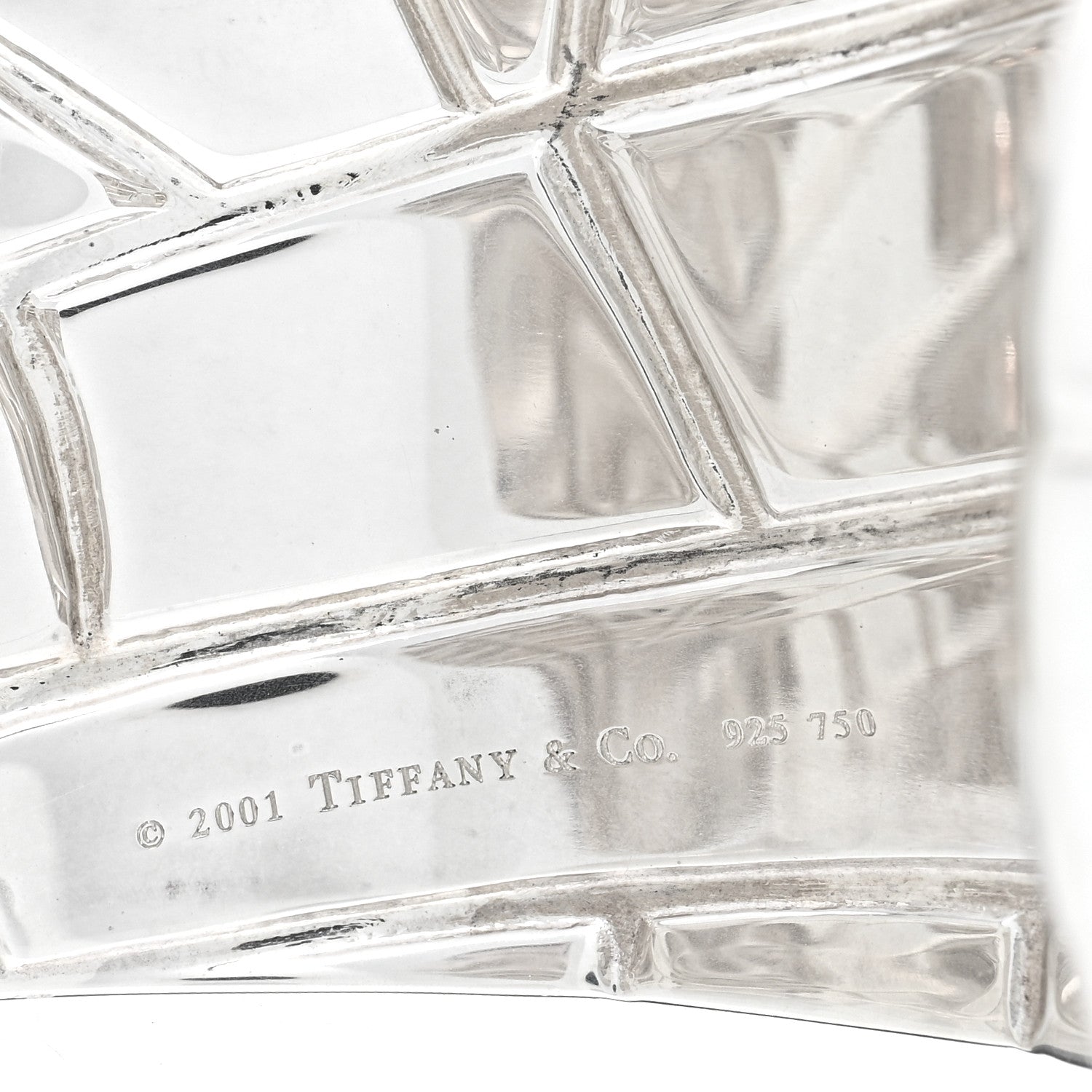 Tiffany Sterling Silver 18K Rose Gold Spider Web Cuff Bracelet 3 of 3