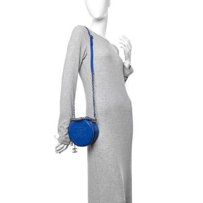 Chanel Patent Round As Earth Evening Bag Blue 2 of 10
