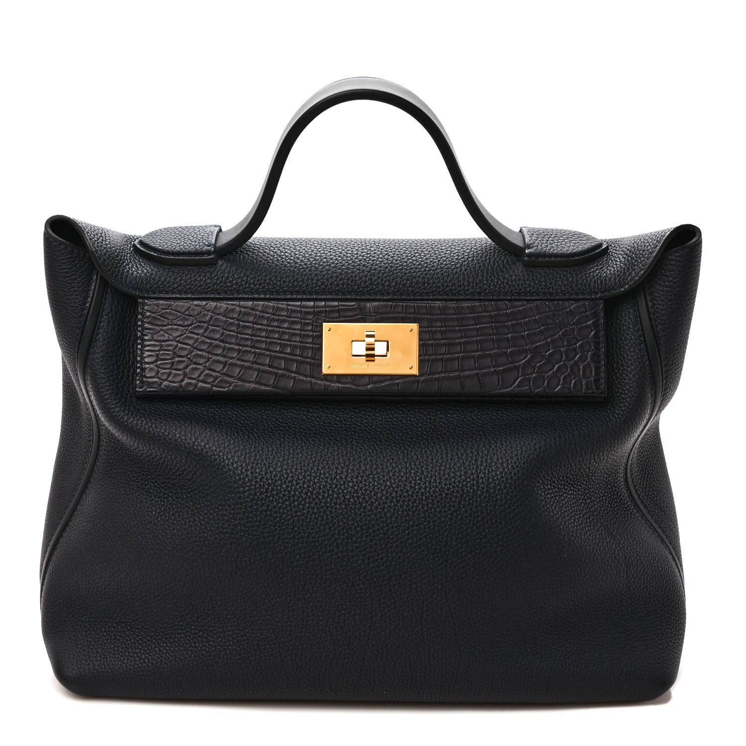 Hermes Togo Matte Alligator Swift Touch 35 24/24 Bleu Nuit Bleu Marine Bleu Indigo 1 of 9
