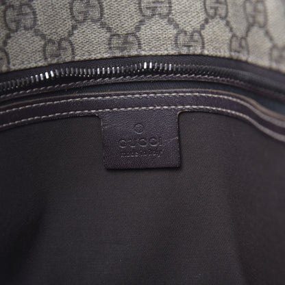 Gucci GG Supreme Monogram Large Zippered Shopping Tote Brown 6 of 11