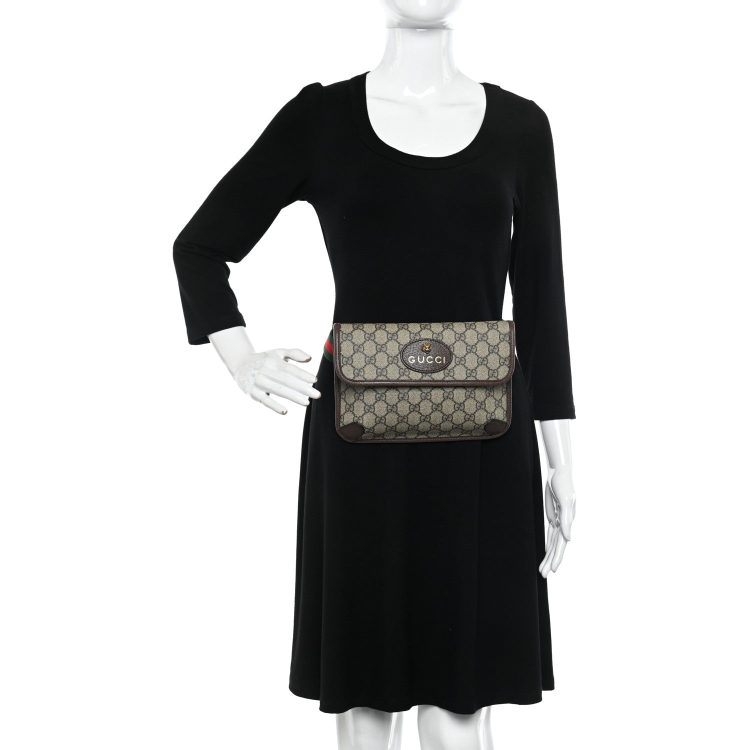 Gucci GG Supreme Monogram Neo Vintage Web Belt Bag Brown 2 of 11