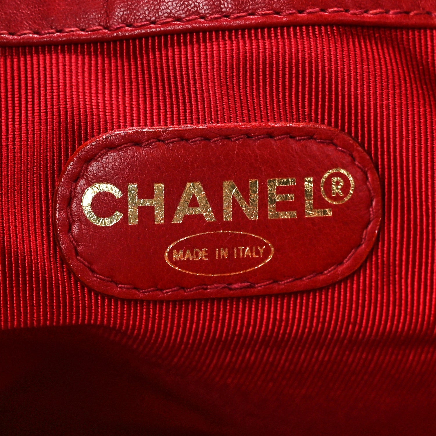Chanel Lambskin CC Drawstring Bucket Bag Red 8 of 16