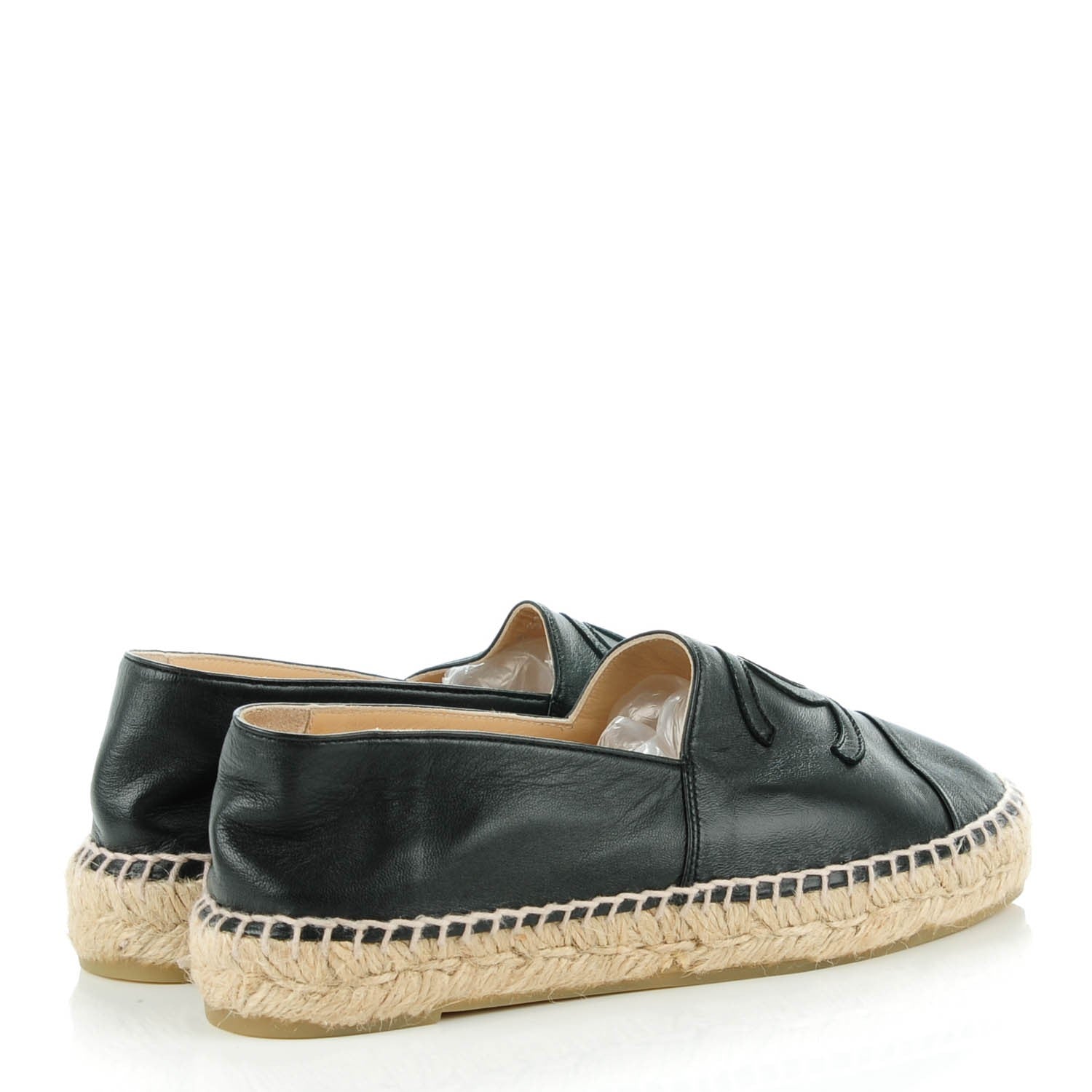 Chanel Lambskin CC Espadrilles 36 Black 4 of 9