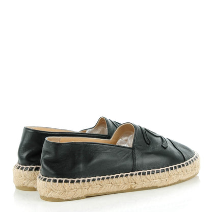 Chanel Lambskin CC Espadrilles 36 Black 4 of 9