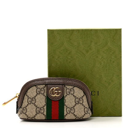 Gucci GG Supreme Monogram Web Ophidia Dome Key Pouch Beige New Acero 7 of 7
