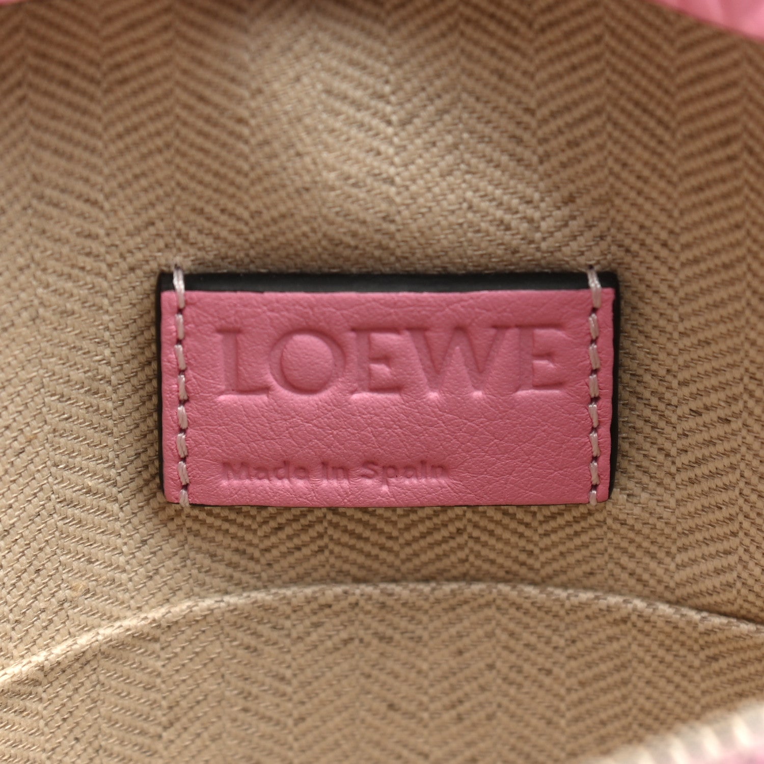 Loewe Calfskin Embossed Repeat T Pouch Pink 6 of 8