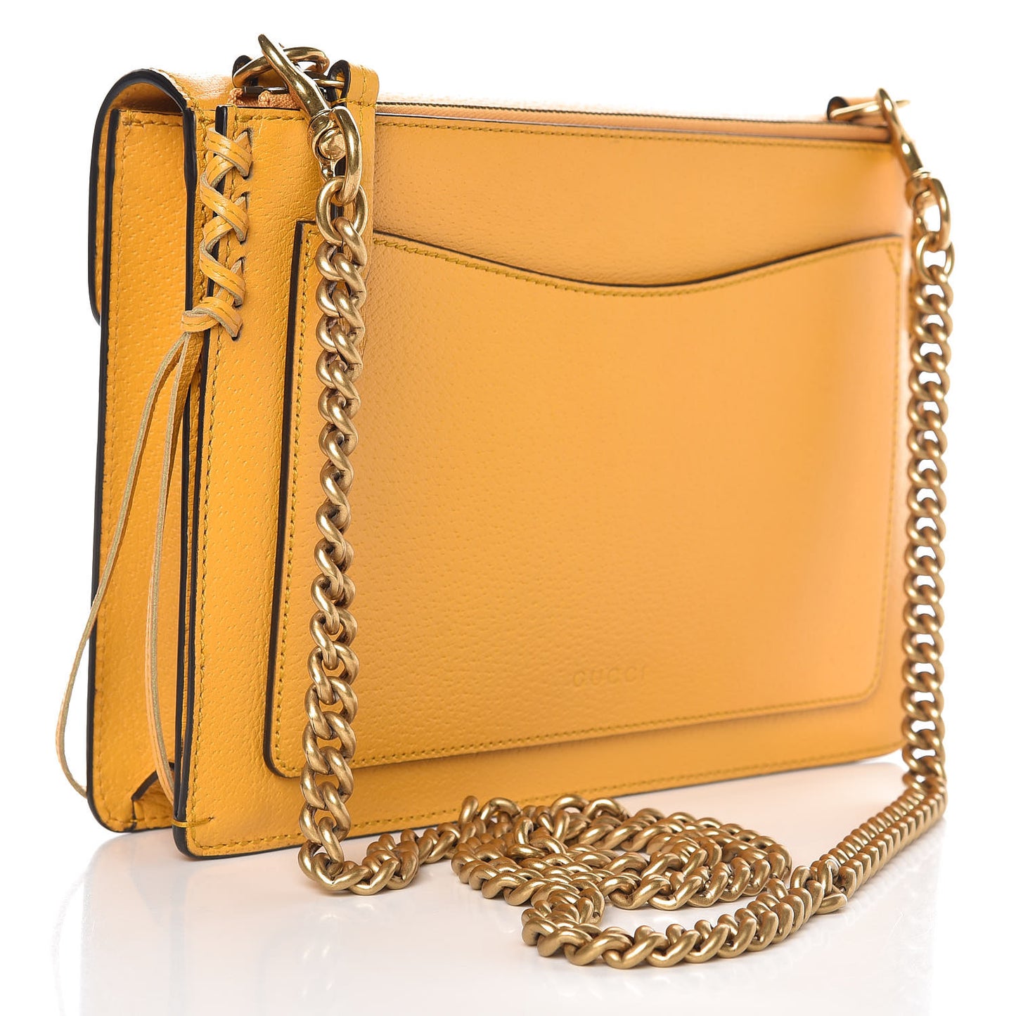 Textured Calfskin Web Animalier Chain Shoulder Bag Crop