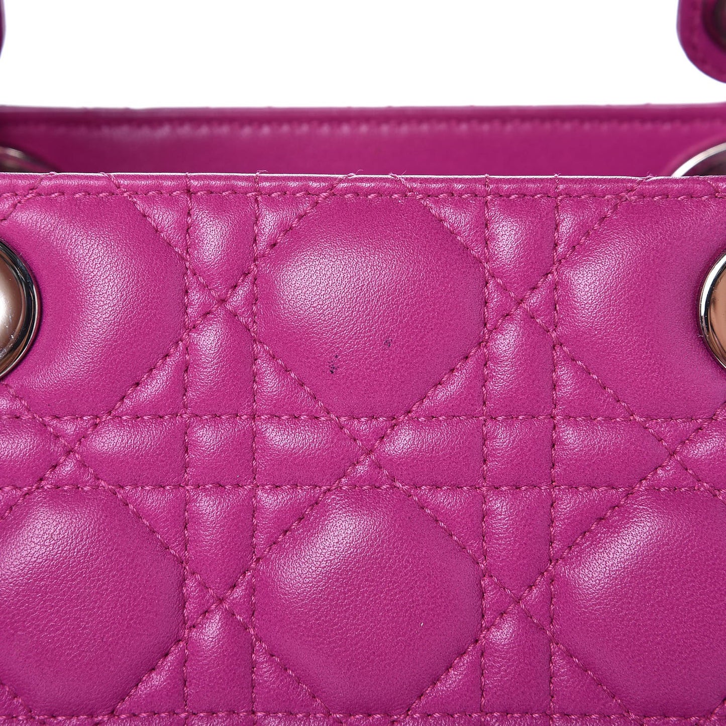 Lambskin Cannage Medium Lady Dior Pink