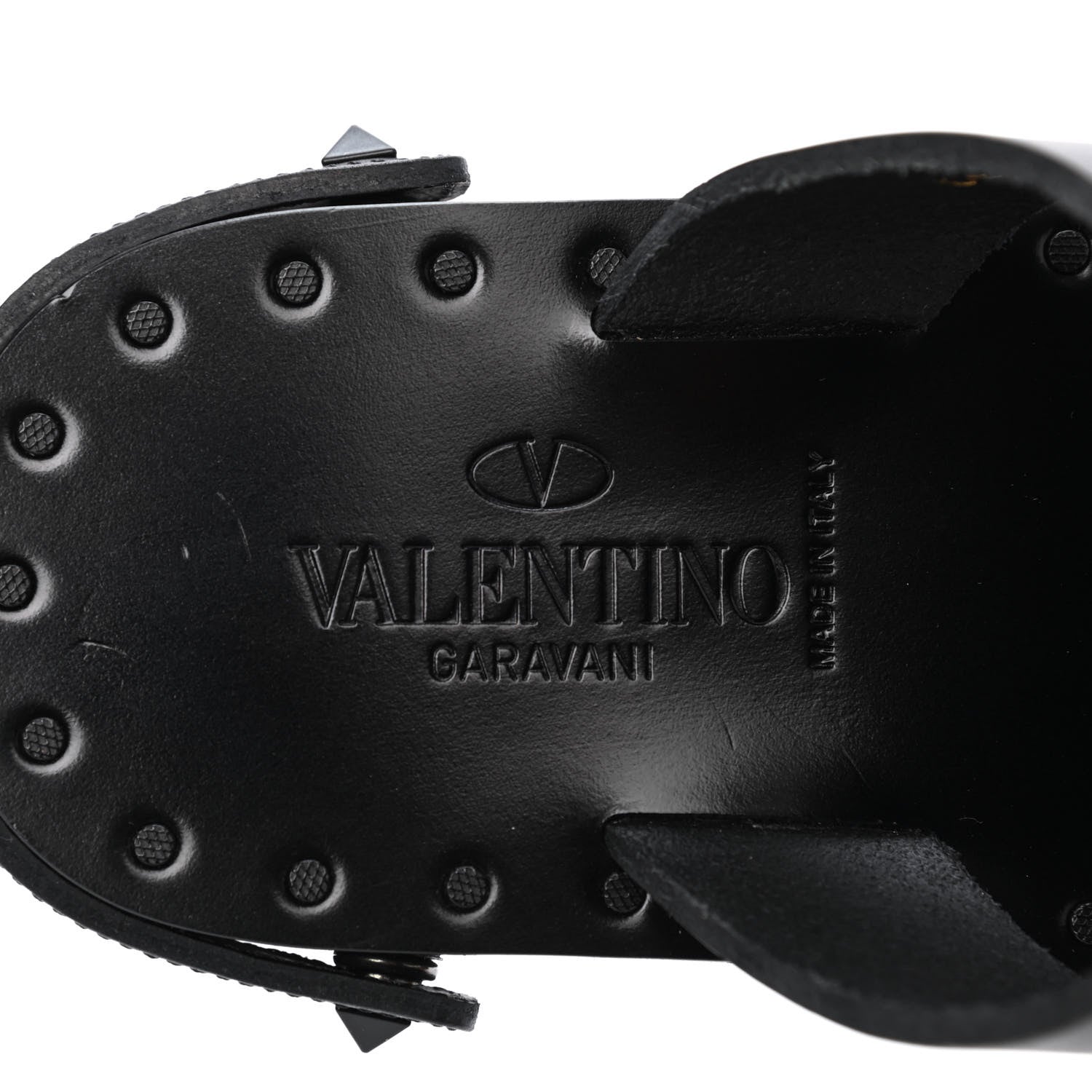 Valentino Garavani Calfskin Slip On 25mm Platform Sandals 37 Black 7 of 13