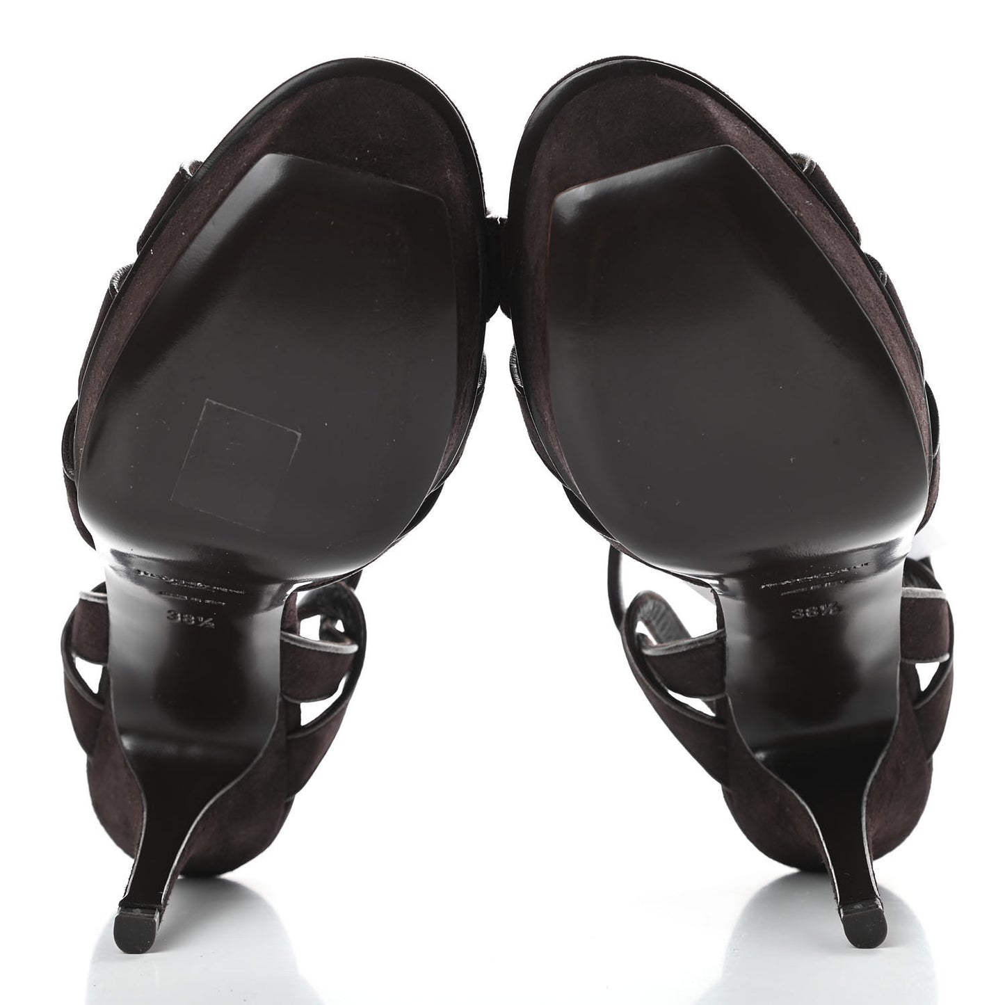 Kid Scamosciato Tribute 75 Platform Sandals 38.5 Chocolate