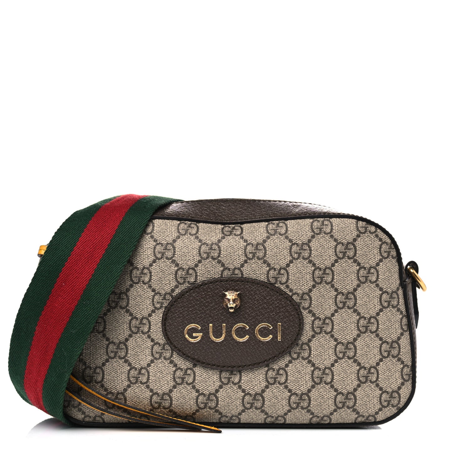 GG Supreme Monogram Web Neo Vintage Shoulder Bag Beige New Acero Crop
