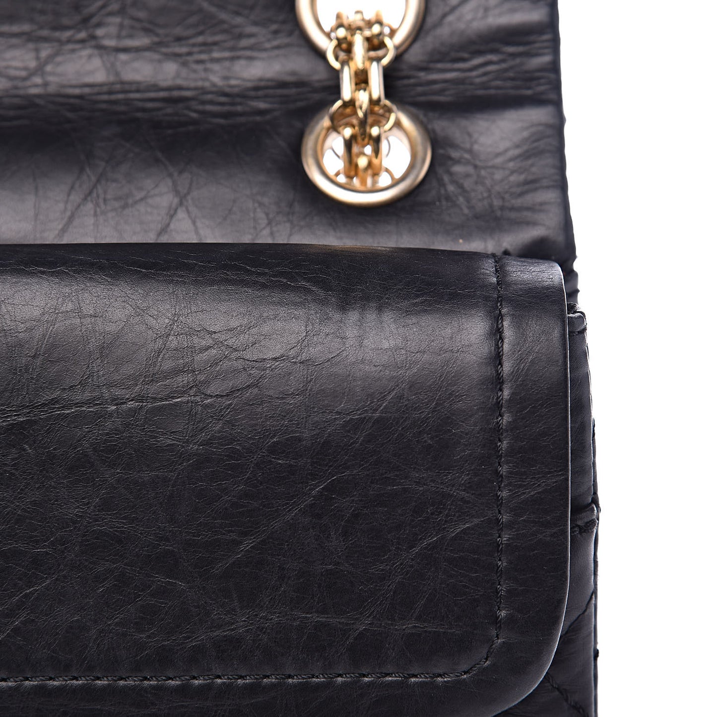 Aged Calfskin 50th Anniversary 2.55 Reissue 225 Flap Black
