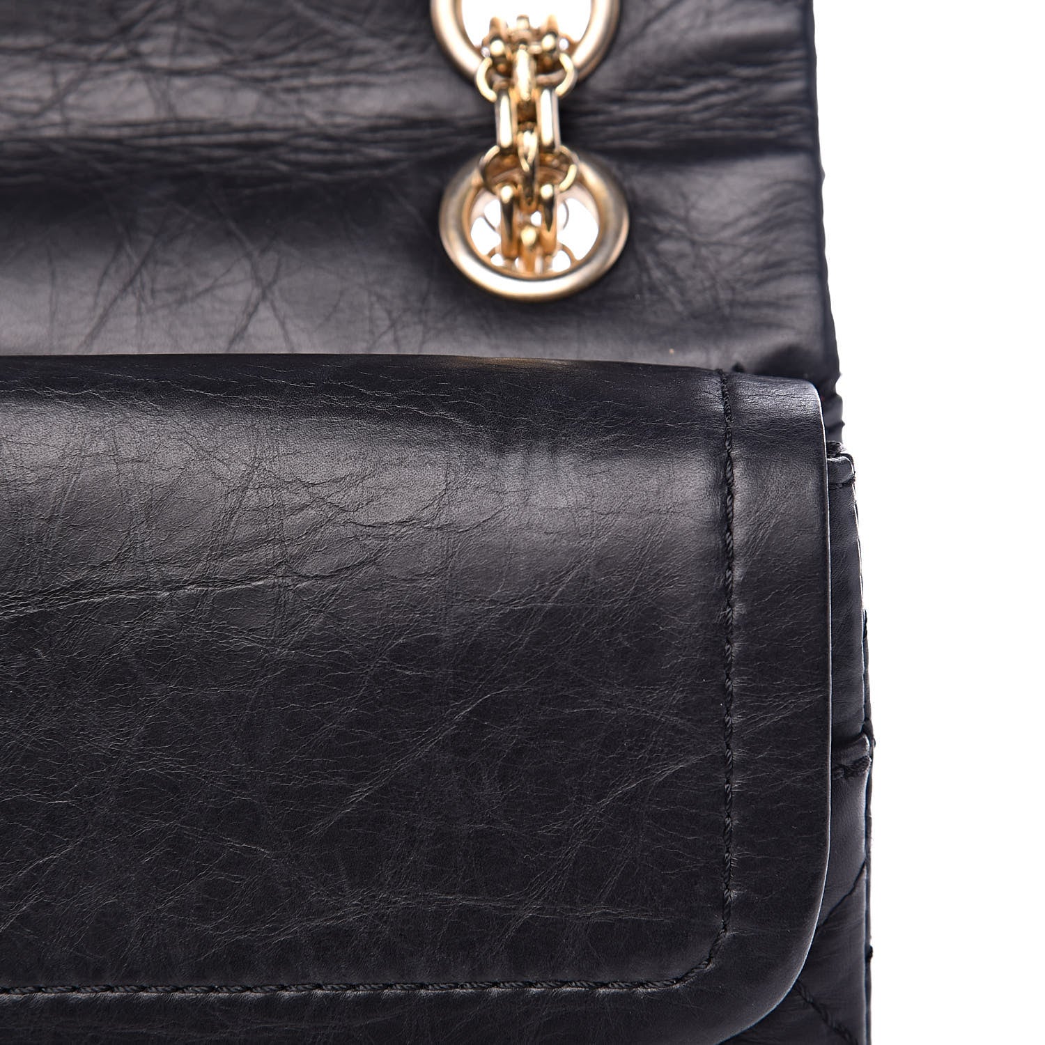 Chanel Aged Calfskin 50th Anniversary 2.55 Reissue 225 Flap Black 10 of 14
