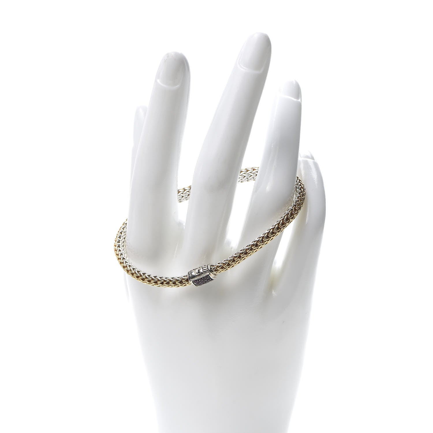 John Hardy Sterling Silver 18K Yellow Gold Ruby 5mm Classic Chain Reversible Bracelet 2 of 4