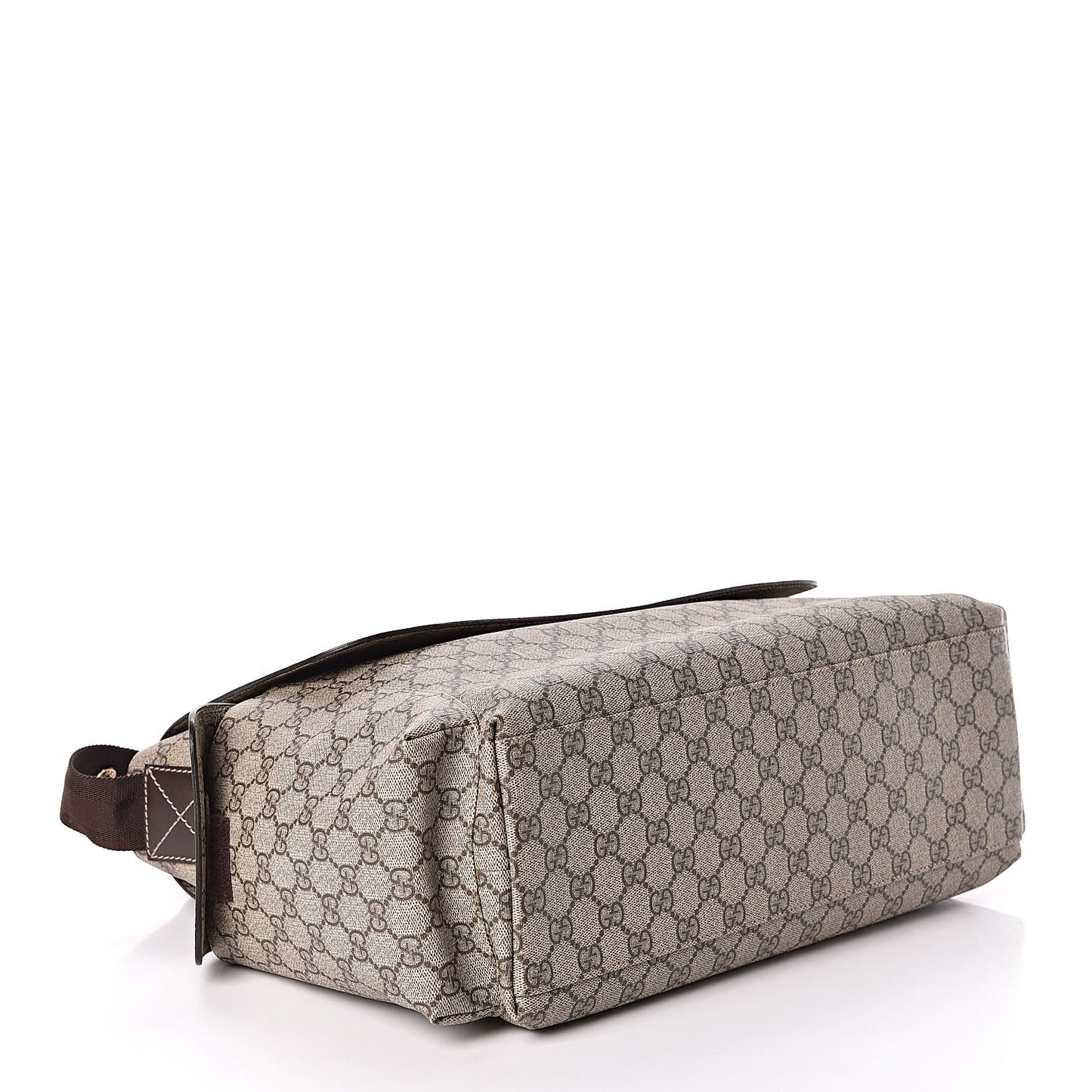 GG Plus Monogram Messenger Diaper Bag Dark Brown