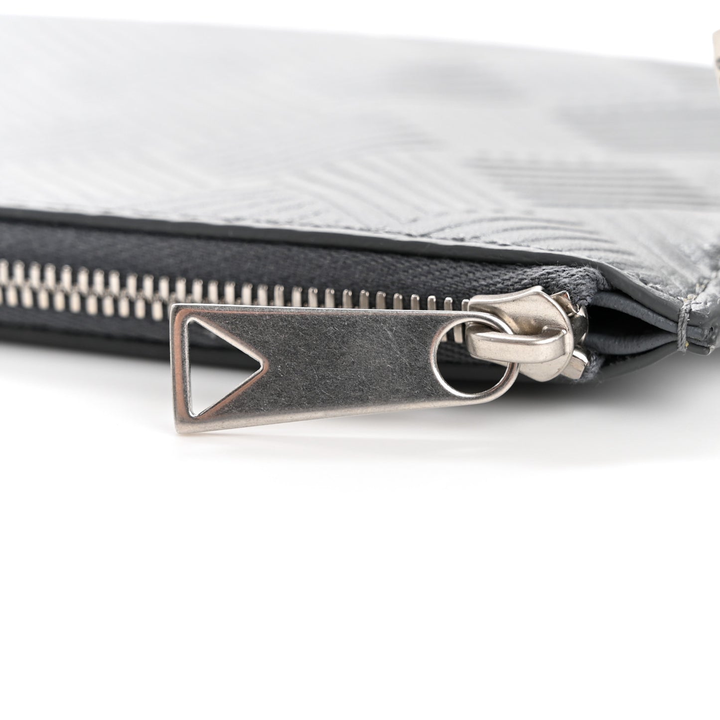 Debossed Calfskin Mens Bill Pouch Thunder