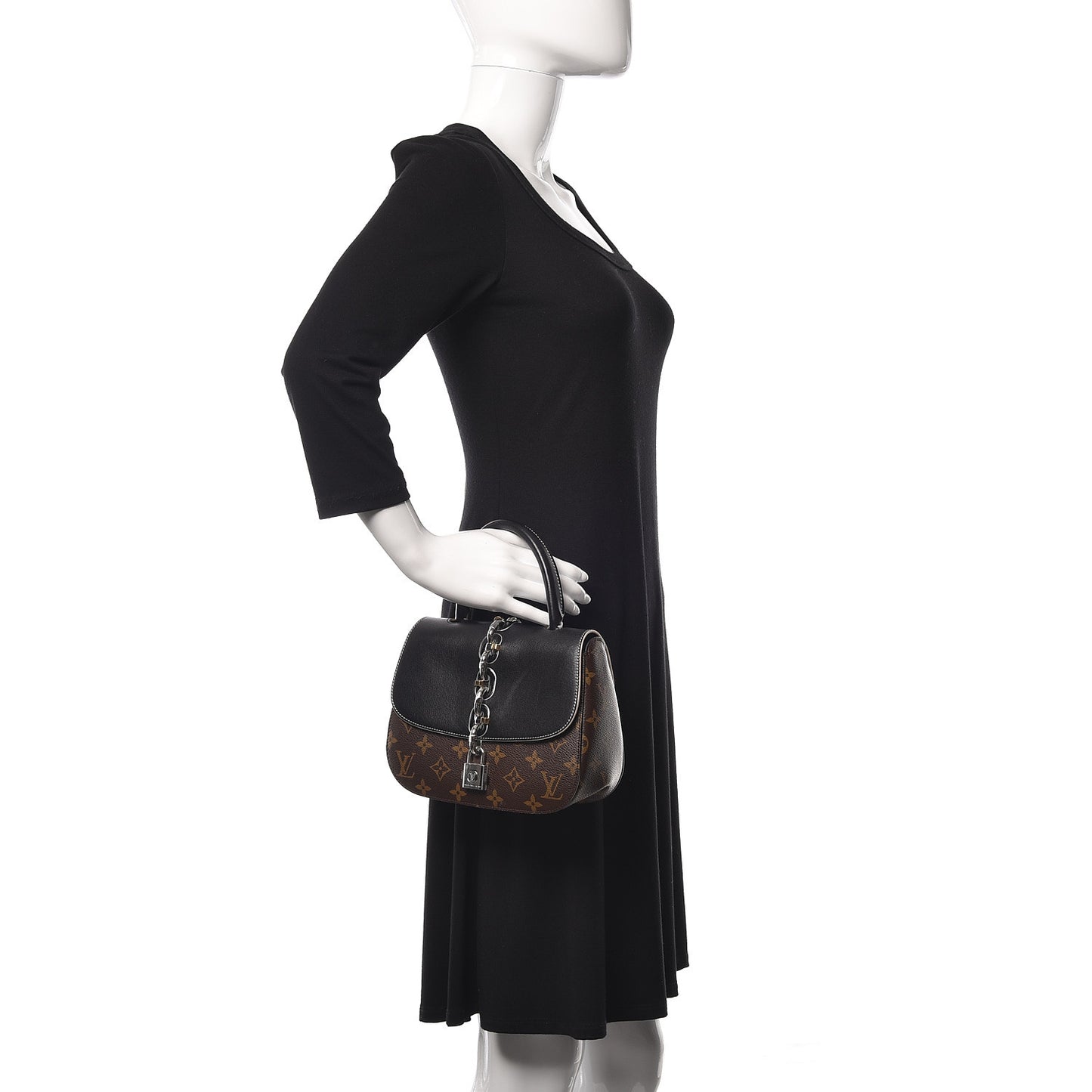 Calfskin Monogram Chain It Bag PM Black
