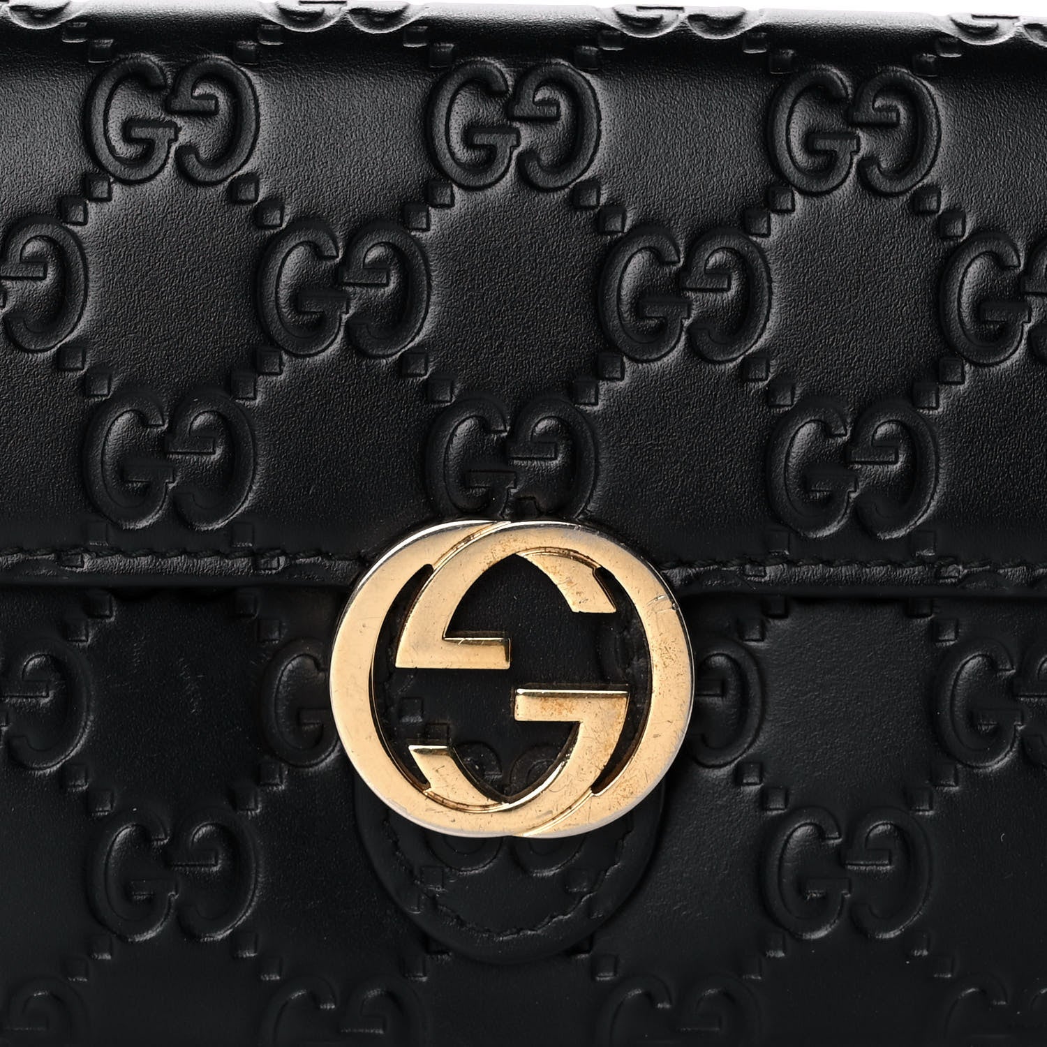 Gucci Guccissima Signature Icon Continental Wallet Black 7 of 12